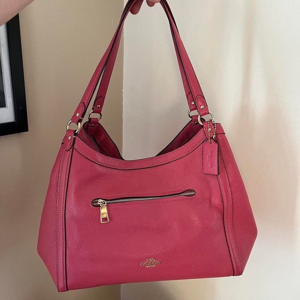Y2K 2000s Coach Pink Kristy Slouchy Leather Shoulder Bag / Handbag